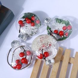 8cm/10cm Christmas Decorations Ellipse balls transparent hanging christmas ball baubles clear plastic christmas Bauble ornaments Gift SN1770