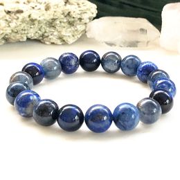 MG0877 atural 10 mm A Grade Lapis Lazuli Bracelet High Quality Men`s Energy Power Bracelet Yoga Mala Bracelet