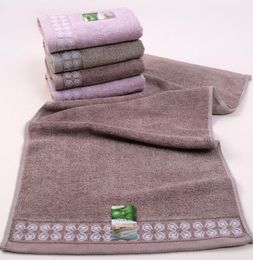 Factory direct sale satin jacquard household wash towel 35*75 thick absorbent bamboo cotton towel four-leaf bamboo hand face cloths wholesal