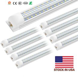 8ft led tube lights V-Shape 120W 8 foot design shop LED lights fixture 3ft 4ft 5ft 6ft Cooler Door Freezer lighting fluorescent Lamps