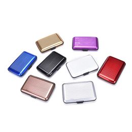 10 Colours Aluminium Business ID Credit Card Wallet Waterproof RFID Card Holder Pocket Case Box fast shipping Credit Card