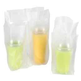 Best-selling disposable coffee shop shopping mall juice takeaway packaging single cup plastic packaging bag 28 cm food grade milk