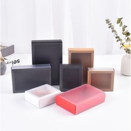 Pulling Type Kraft Paper Box Pure Colour Lipgloss Perfume Jewellery Organiser Underwear Cookies Tea Packing Gift Case 1 3sz G2