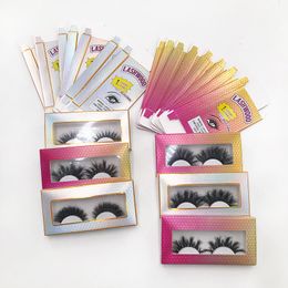 Wholesale 100% real mink eyelashes lashwood soft paper boxes customized logo packaging strip false eyelash vendor