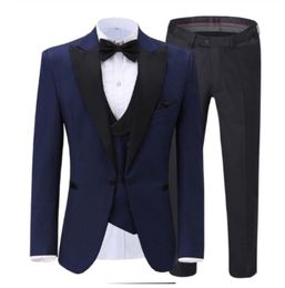 Customise Latest Design Groom Tuxedos Mens Prom Party Business Suits Coat Waistcoat Trousers Set Jacket Pants Vest Bow Tie K209277E