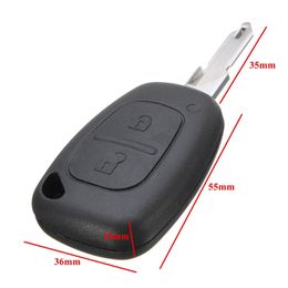 Locksmith Supplies o botão Remote Key FOB 2 para Renault Car Key Caso Caso Substituição por lâmina NE72 não corrigida