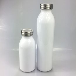 NEW 12oz Sublimation Milk Bottles Stainless Steel Milk Flask with Lids Kids Water Bottle Double Wall Vacuum Insulated Free Shipping c01