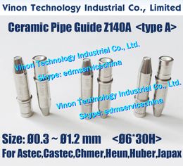 Ø0.3-Ø1.2mm Ceramic Pipe Guide Z140A (type A) Ø6x30mm EDM Ceramic Electrode Guide for EDM Drilling Machine Astec,Castec,Chmer,Heun,Huber