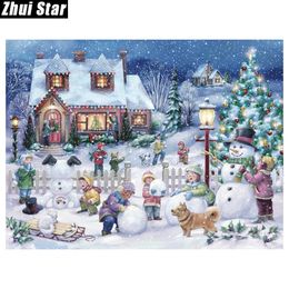 Zhui Star 5D DIY Diamond Painting "Christmas" Embroidery Full Square Diamond Cross Stitch Mosaic Decor GiftXPZ bk