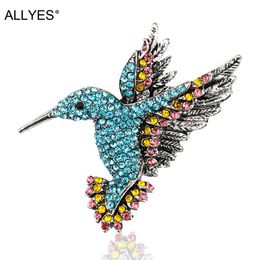 Crystal Woodpecker Bird Brooches for Women Fashion Enamel Pin Brooch Wedding Gifts Rhinestone Animal Brooches Jewellery