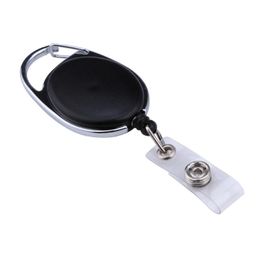 Retractable Pull Key Ring Chain Reel ID Lanyard Name Tag Card Badge Holder Reel Recoil Belt Key Clip Classic Keychain