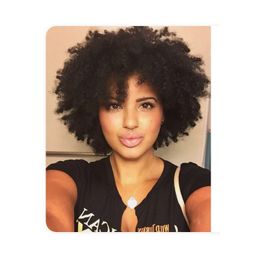 hot style women Indian Hair short cut kinky curl natural wig Simulation Human Hair afro short curly wig with bangs