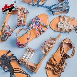 Hot Sale- 2020 Summer Flat Sandals Celebrity Style Bohemian Women's Shoes Leisure Plus Size 35-43