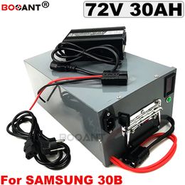 72V 30Ah Electric bicycle Lithium battery pack for Samsung 18650 30B 1500W 2500W 3000W 72v bike + a metal box