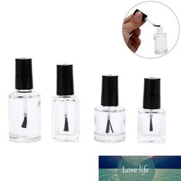 15ml Premium Glass Empty Polish Bottles 15ml Empty Nail Polish Bottles with Brushes and Black Caps Square/Round