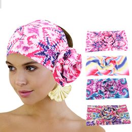 New Cotton Headband for Women Floral Knot Headwear For Ladies Make Up Hair Wrap Wide Elastic Hair Accessories Hair Band Turban