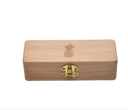 New wooden box gift box pineapple 40mm aluminum alloy grinder with storage tank