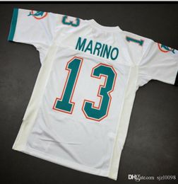 Custom Men Youth women Dan Marino Mitchell Ness 1990 Football Jersey size s-4XL or custom any name or number jersey