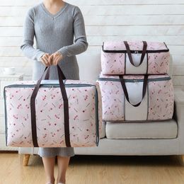 Quilt Storage Bag M/L/XL Quilt Throw Blanket Bag Foldable Non Woven Clothes Blanket Quilt Sweater Organiser