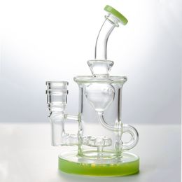 Fast Shipping High Quality Glass Water Pipes Recycler Klein Torus Perc Heady Bongs 14mm Joint Oil Dab Rigs Inverted Showerhead Percolator B