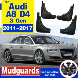 Car Mudflap for Audi A8 D4 2011~2017 Fender Mud Guard Flap Splash Flaps Mudguards Accessories 2012 2013 2014 2015 2016 3rd 3 Gen