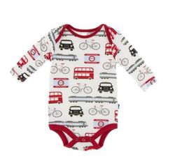 Cotton Newborn Baby Romper Toddler Boys Girls Clothes Jumpsuit Infant Baby Clothes Boutique Cartoon Car Print Bodysuit for 0-18M