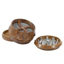 Wood Tobacco Grinders 4 Layers Smoke Grinder Reusable Smoking Set Herb Crusher Smoking Accessories Size About 63mm Wholesale BT601