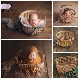 bamboo basket for baby photoshoot