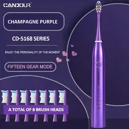 CANDOUR Sonic Electric Toothbrush Rechargeable Toothbrush with Adult IPX8 Waterproof USB Toothbrush USB Charge Teeth Brush