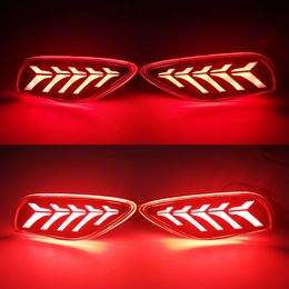 1 Pair LED Reflector Car Tail Light Rear Bumper Light Rear Fog Lamp Brake Light turn signal For Kia Seltos 2019 2020 2021