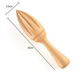 Beech Lemon Juicer Manually Wooden Lemon Squeezer Orange Citrus Juice Extractor Lemon Reamer Without Lacquer