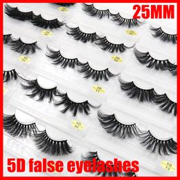 5D 25MM eyelash Fake Eyelash Soft Natural Thick 3d HAIR false eyelashes natural Extension fake Eyelashes DHL free shipping