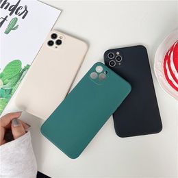 TPU Soft Phone Case for iPhone 11 Pro MAX XS XR 7 8 plus SE 2 multi color Matte back cover