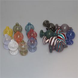 Smoking Flat top Glass bubble Carb Cap fit for 20mm 25mm quartz banger nail X XL bangers silicone Water Pipe dab rig