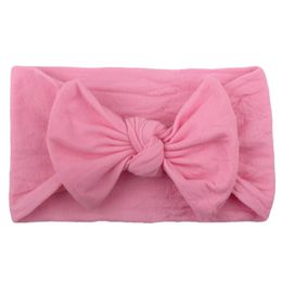 Baby Girl Turban Headband Soft Nylon Headwraps Bow Knot Headbands Stretchy Hair Bands Children Little