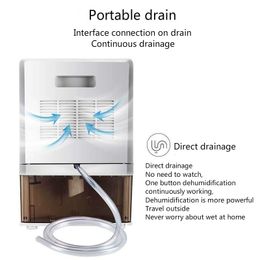Freeshipping Intelligent Dehumidifier Basement Moisture Absorber Air Purification Dry Clothes Household Small Touch Screen Control Timing
