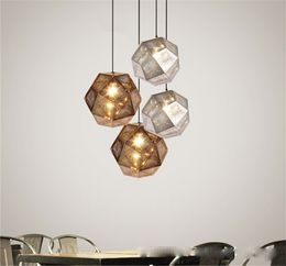 Nordic restaurant led chandelier lights creative personality designer cafe pendant lamps bar clothing store geometric polygonal lamps