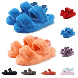 Hot sale-Whosale women winter Australia slippers warm slide for woman yellow pinks black Grey Fur indoor sandals size 36-44 womens trainers