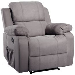 -Oris fourrure. Chaise de serrou de massage chauffant en daim Chaise de canapé ergonomique avec 8 moteurs de vibration PP039116AA