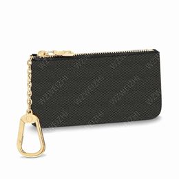 Men Women Letter flower Key Pouch Zip Wallet Coin Purses Leather Wallets Key Ring Credit Card Holder Women mini Purse Bags With Bo216G