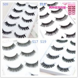 ELP001 Wholesale 5 pair 3D Eyelashes Lashes Packing In Tray synthetic material cheap eyelash for new user wedding party