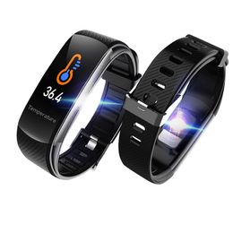 New C6T Smart Wristband Watch With Body Temperature Heart Rate Monitor IP67 Waterproof Smart Bracelet Fitness Health Tracker