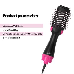 One Step Dryer Brush and Hair Curlers 2 in 1 Volumizer Blower Hot Comb Straightener Heating Curling Iron Hair Styling Tools DS