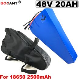 48V 20Ah Rechargeable Triangle Lithium Battery for Bafang 800W 1500W Motor 13S Electric bicycle +5A Charger +a bag