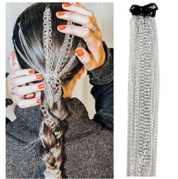 50 cm Lange Haarverlängerung Zubehör Für Mädchen Frauen Styling Werkzeuge Aluminium Vedding Braut Haar Geflecht Scrunchie