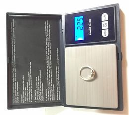 Electronic Black Digital Pocket Weight Scale 100g 200g 0.01g 500g 0.1g Jewelry Diamond Scale Balance Scales LCD Display with