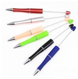 Beadable Pen Original Bead Pens DIY Ballpoint Pen Beaded Crystal Pen Customizable Craft Writing Tool