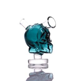 Hookahs Mini Skull Glass Bongs Travel Water Bong Bubbler Joint Smoking Bubble Pipe