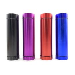2020 Metal Dugout With Herb Grinder Aluminum One Hitter Bat Cigarette Case Holder Lighter Container Multifuction Pipe Cleaner smoking