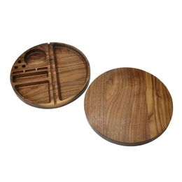 Newest Natural Wooden Multifunction Display Preroll Dry Herb Tobacco Roller Rolling Cigarette Grinder Smoking Tray Filter Holder Plate DHL